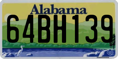 AL license plate 64BH139