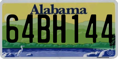 AL license plate 64BH144