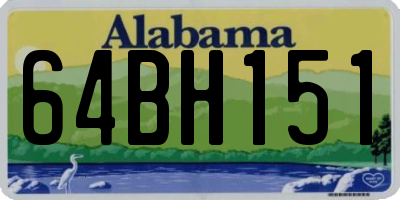 AL license plate 64BH151