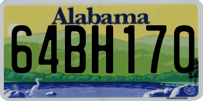 AL license plate 64BH170