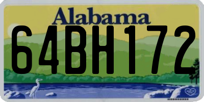 AL license plate 64BH172