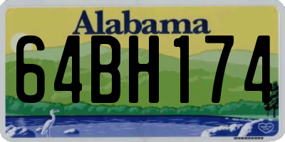 AL license plate 64BH174