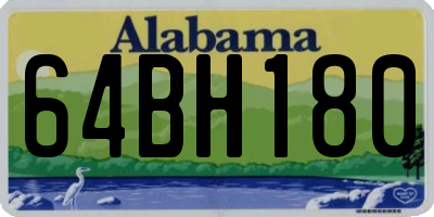 AL license plate 64BH180