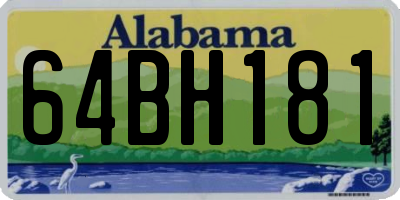 AL license plate 64BH181