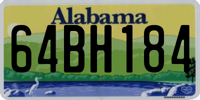 AL license plate 64BH184