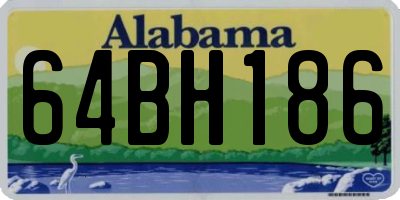 AL license plate 64BH186