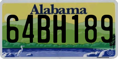 AL license plate 64BH189