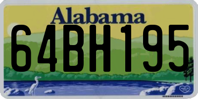 AL license plate 64BH195