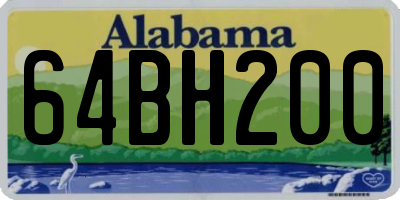 AL license plate 64BH200