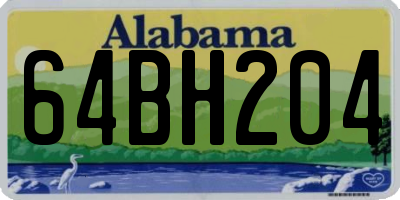 AL license plate 64BH204