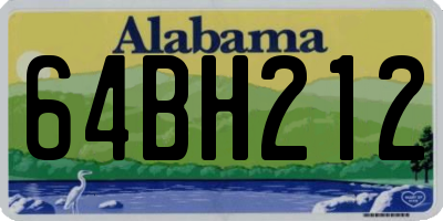 AL license plate 64BH212