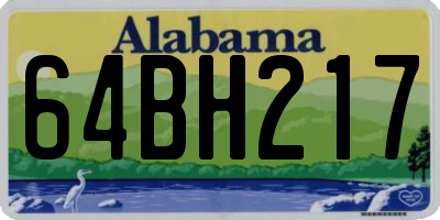 AL license plate 64BH217