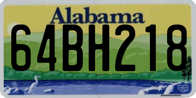AL license plate 64BH218