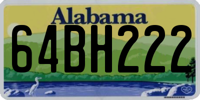 AL license plate 64BH222