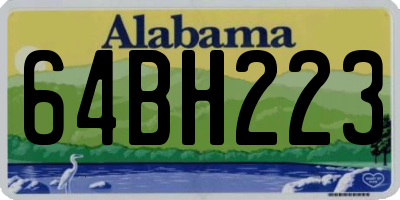 AL license plate 64BH223