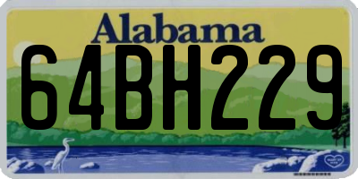 AL license plate 64BH229