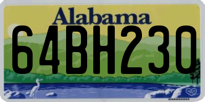 AL license plate 64BH230