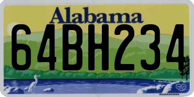 AL license plate 64BH234