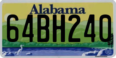 AL license plate 64BH240