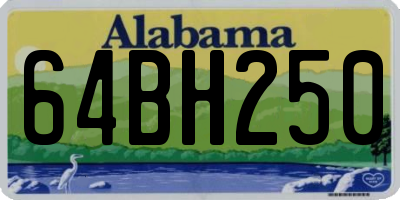 AL license plate 64BH250
