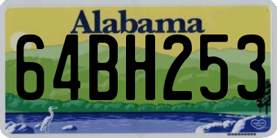 AL license plate 64BH253