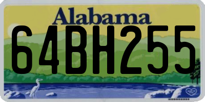 AL license plate 64BH255