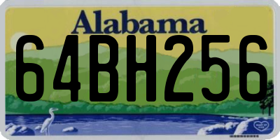 AL license plate 64BH256