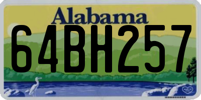 AL license plate 64BH257
