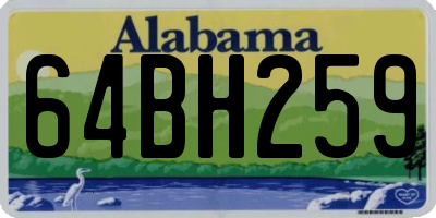 AL license plate 64BH259