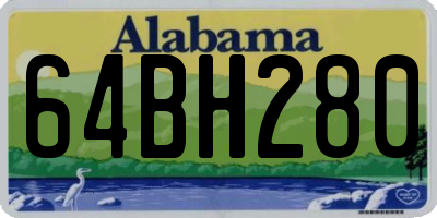 AL license plate 64BH280