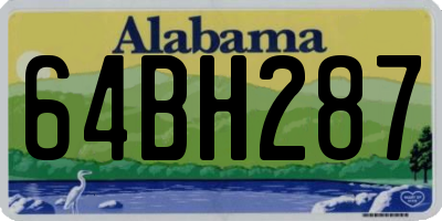 AL license plate 64BH287