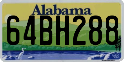 AL license plate 64BH288