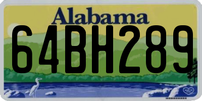 AL license plate 64BH289