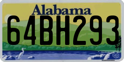 AL license plate 64BH293