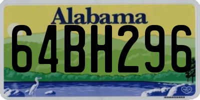 AL license plate 64BH296