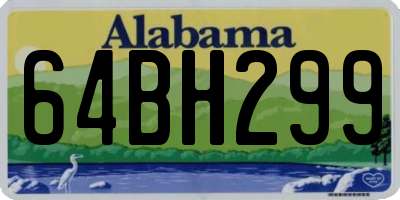 AL license plate 64BH299