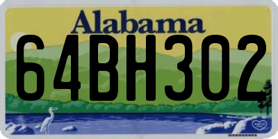 AL license plate 64BH302