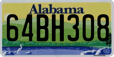 AL license plate 64BH308
