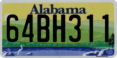 AL license plate 64BH311