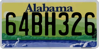 AL license plate 64BH326