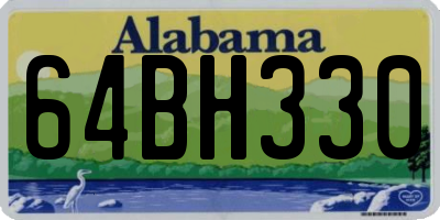 AL license plate 64BH330
