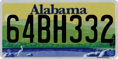 AL license plate 64BH332