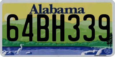 AL license plate 64BH339