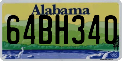 AL license plate 64BH340