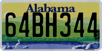 AL license plate 64BH344