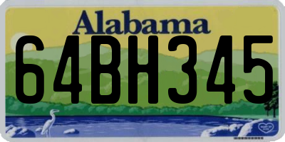 AL license plate 64BH345