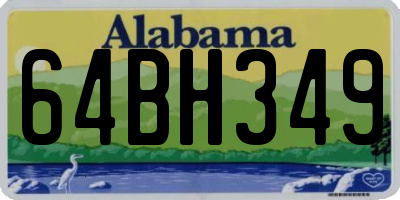 AL license plate 64BH349