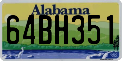 AL license plate 64BH351