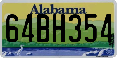 AL license plate 64BH354
