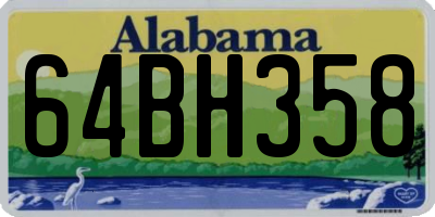 AL license plate 64BH358